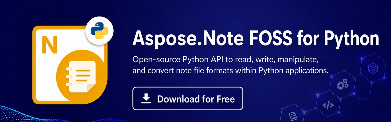 Aspose.Note FOSS for Python